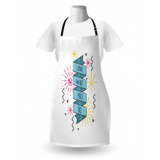 Dashed Starburst Stripes Apron