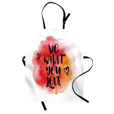 Hearts with Grunge Message Apron