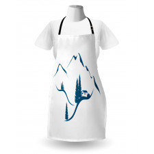 Chalet and Fir Trees Apron