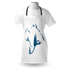 Chalet and Fir Trees Apron