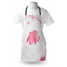 Monochrome Map Design Apron