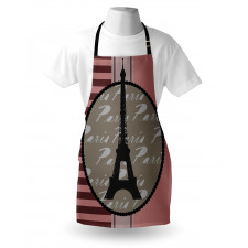 Vintage Eiffel Silhouette Apron