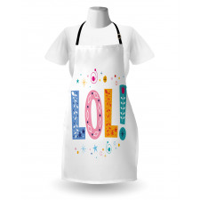 Message Expression Floral Apron