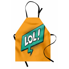 Retro Text with Speech Bubble Apron