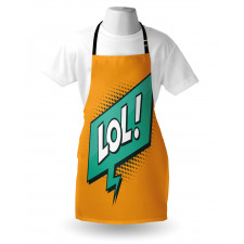 Retro Text with Speech Bubble Apron