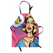 Laughing Woman with Closed Eyes Apron