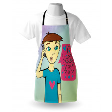 Boy Calling His Mother Apron