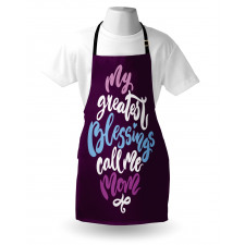 Calligraphic Message Mother Apron