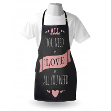 Drawn Letters Chalkboard Apron