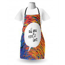 Watercolored Speech Bubble Apron