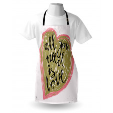 Valentines Day Sketch Art Apron