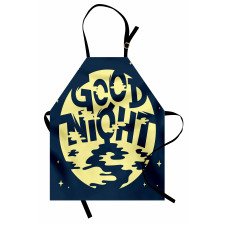 Yazılı Mutfak Önlüğü İyi Geceler Desenli