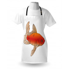 Ink Drawing Cartoon Style Apron