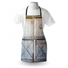 Country Rusty Wooden Door Apron