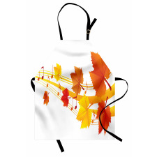 Dried Leaves Musical Notes Apron