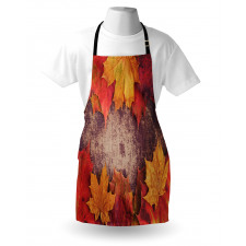 Bunch of Autumn Leaves Wood Apron