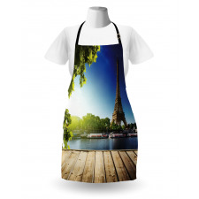 Eiffel Tower Wood Pier Seine Apron