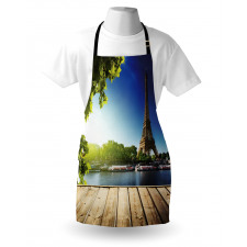 Eiffel Tower Wood Pier Seine Apron