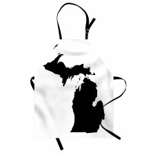 Abstract Black Silhouette Apron