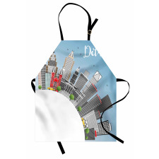 Detroit USA Skyline Art Apron