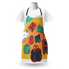 Hand-drawn Art Paper Plane Apron