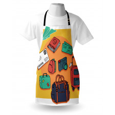 Hand-drawn Art Paper Plane Apron