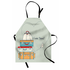 Flying Paper Plane Words Apron