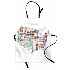 Map Cities Towns Names Apron