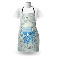 Breaking Wall Santorini Apron