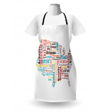 Map Cities Towns Names Apron
