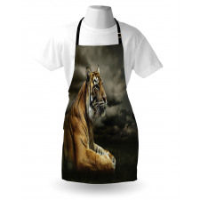 Jungle African Cat Clouds Apron