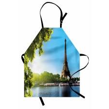 Sunny Day Eiffel Tower River Apron