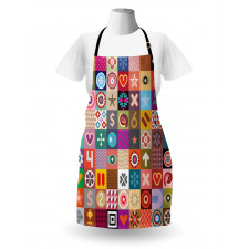 Multi Patterned Squares Apron