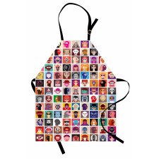 Cheerful Animated Portraits Apron