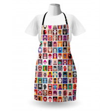 Cheerful Animated Portraits Apron