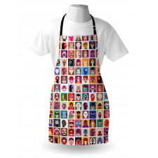 Cheerful Animated Portraits Apron