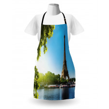 Sunny Day Eiffel Tower River Apron