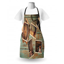 Retro Cozy Christmas Photos Apron