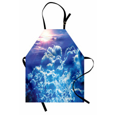 Blue Cloudy Sky Sunrise Photo Apron