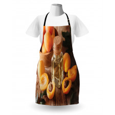 Fresh Apricots and Oil Jar Apron