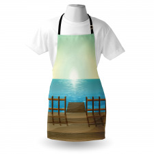 Doodle Landsape Port and Sea Apron