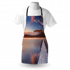 Japanese Lake Autumn Sunrise Apron