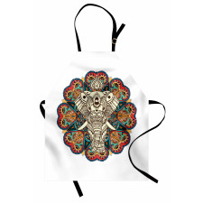 Exotic Vivid Tiled Elephant Apron