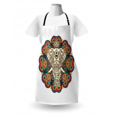 Exotic Vivid Tiled Elephant Apron