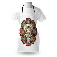 Exotic Vivid Tiled Elephant Apron