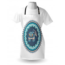 Vivid Glazed Tile Elephant Apron