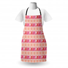 Girlish Elephant and Flower Apron