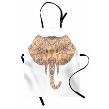 Floral Elephant Head Front Apron