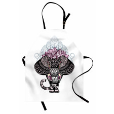 Elephant with Floral Crown Apron