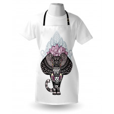 Elephant with Floral Crown Apron